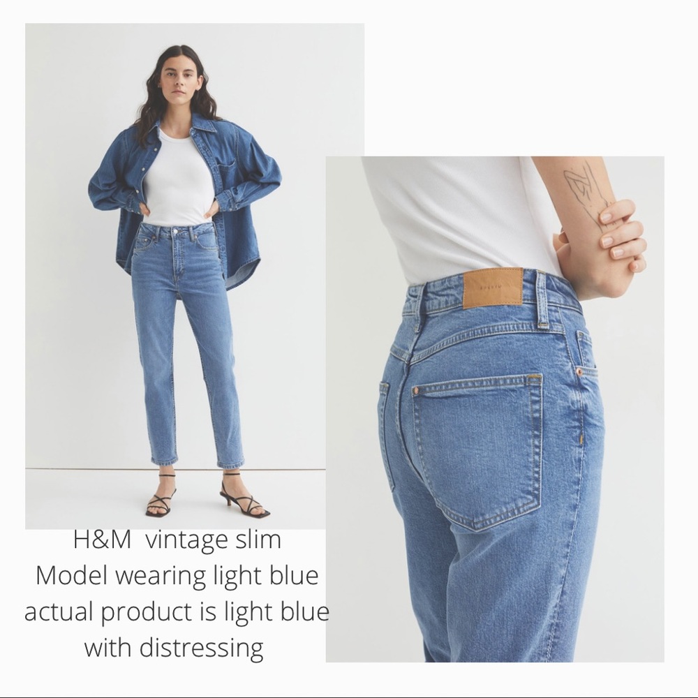 Vintage wash slim high waist jeans 4 EUC